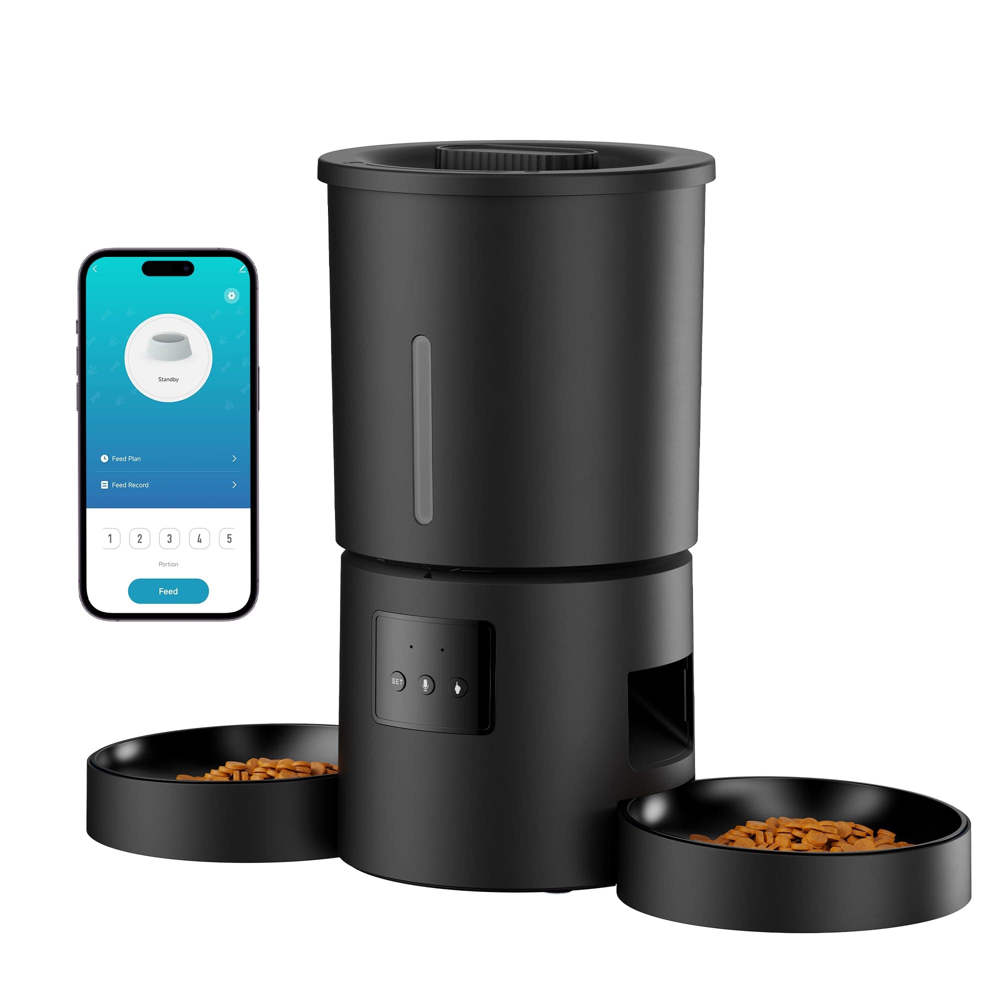 Comedero Gato Automático Doble App WiFi 5L