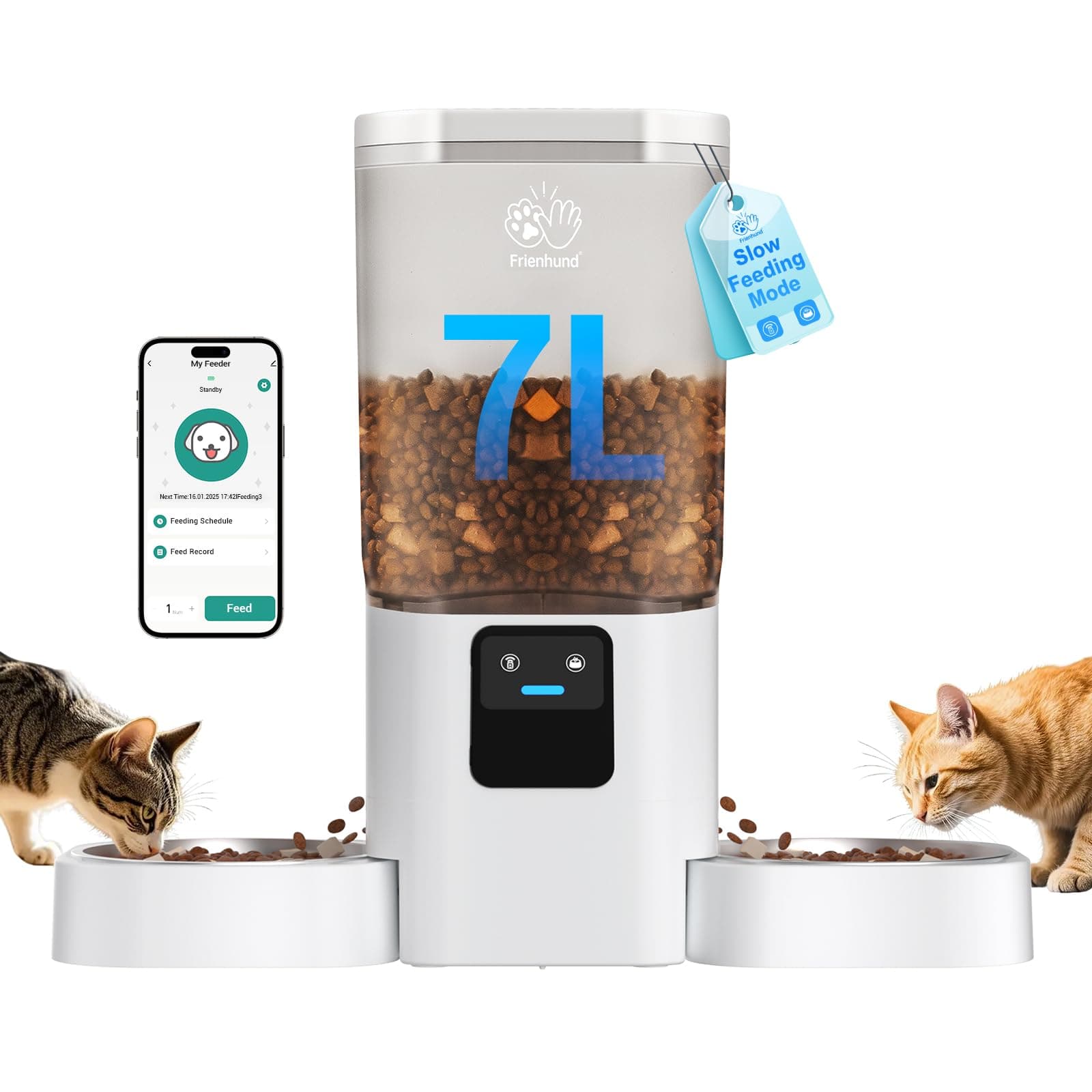 Doble Comedero Gato WiFi 7L Control App