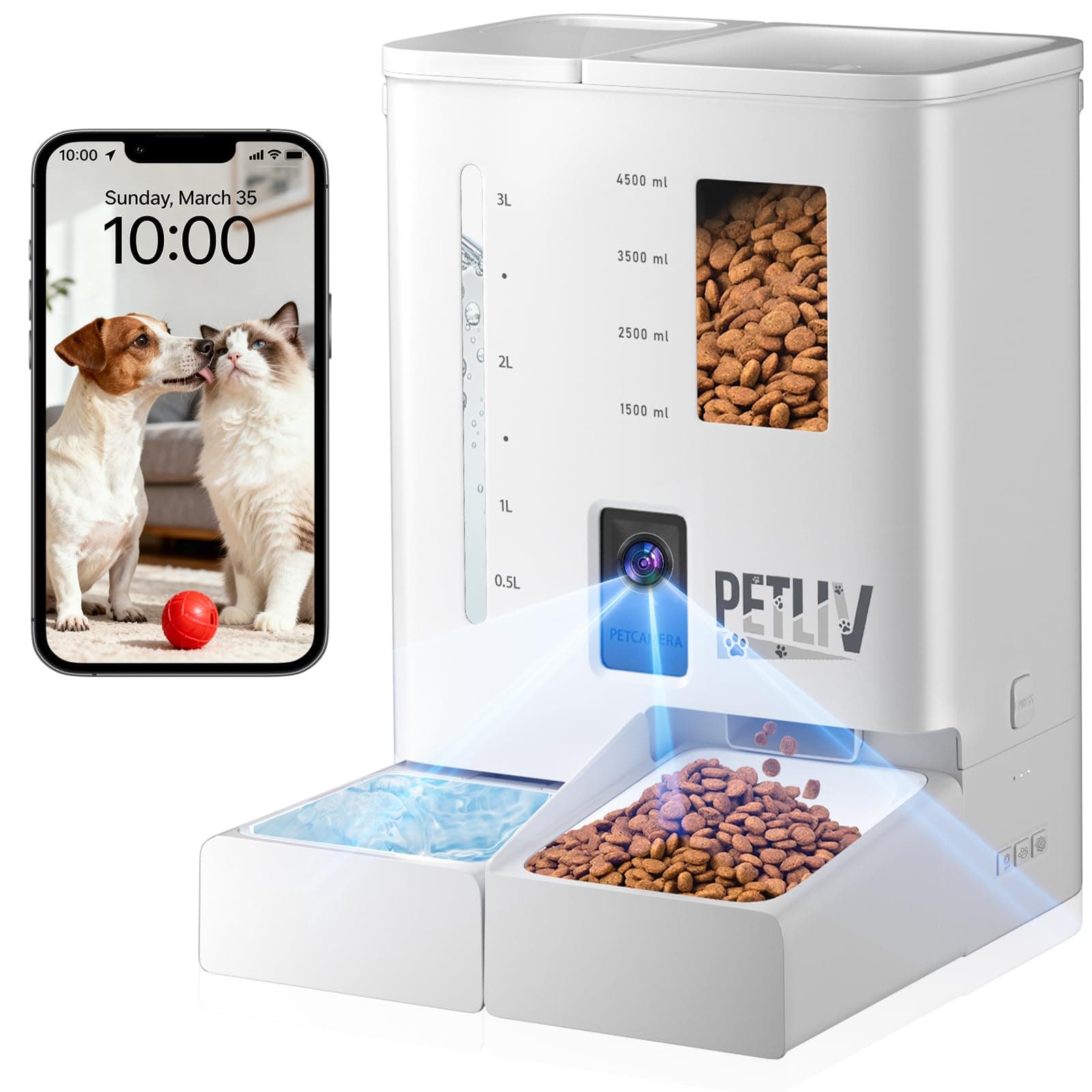 Comedero Automático PETLIV 2 Cuencos 5L